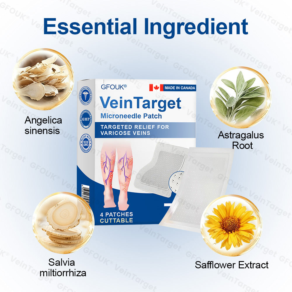 🇨🇦💙👨‍⚕️✅GFOUK® VeinTarget Microneedle Patch⚡Instant Relief, Long-Term Results