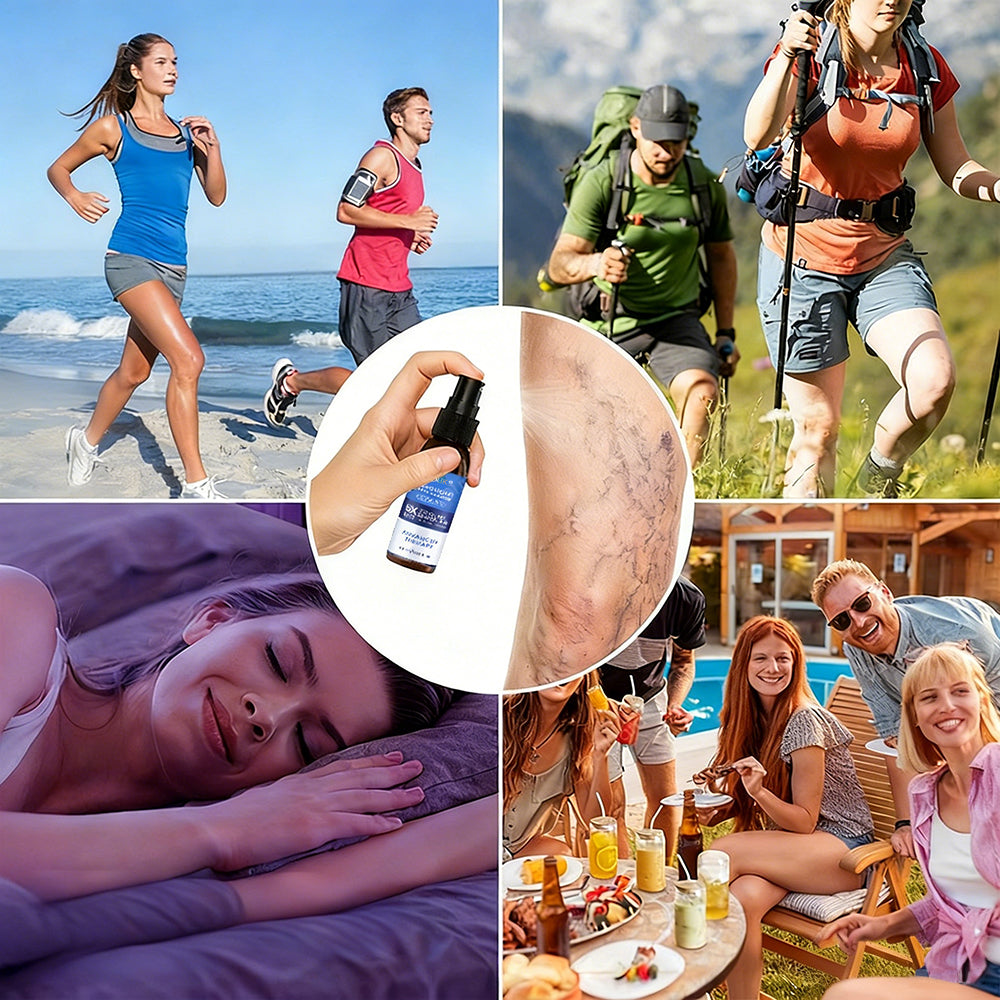 🇨🇦✅✅GFOUK® VascuCare Vein Healing Spray(Designed for Varicose veins, Spider veins, Deep vein Thrombosis, Chronic venous insufficiency, Venous ulcers, Thrombophlebitis and other venous issues)